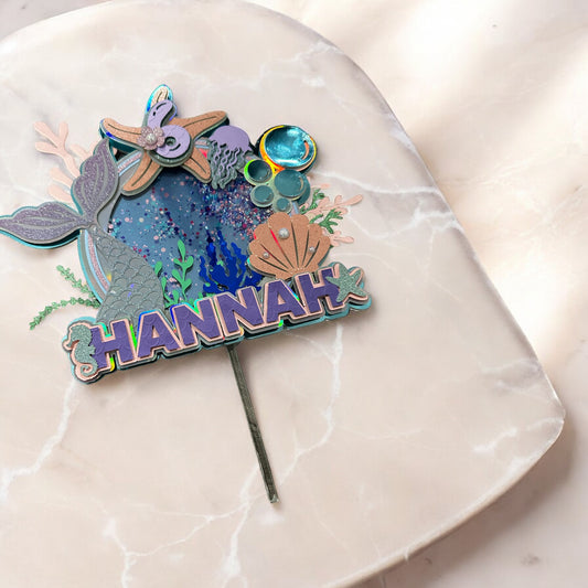 3D Mermaid Shaker Cake Topper