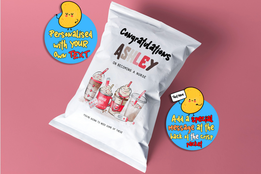 Personalised Chip Bags Nurse Graduation